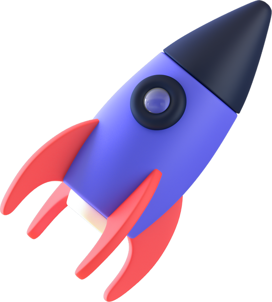 3D Floating Element Rocket